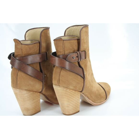 Rag & Bone Brown Suede Kinsey Cap Toe Ankle Boots Size 35 New Heels Women's Sz - Picture 11 of 12